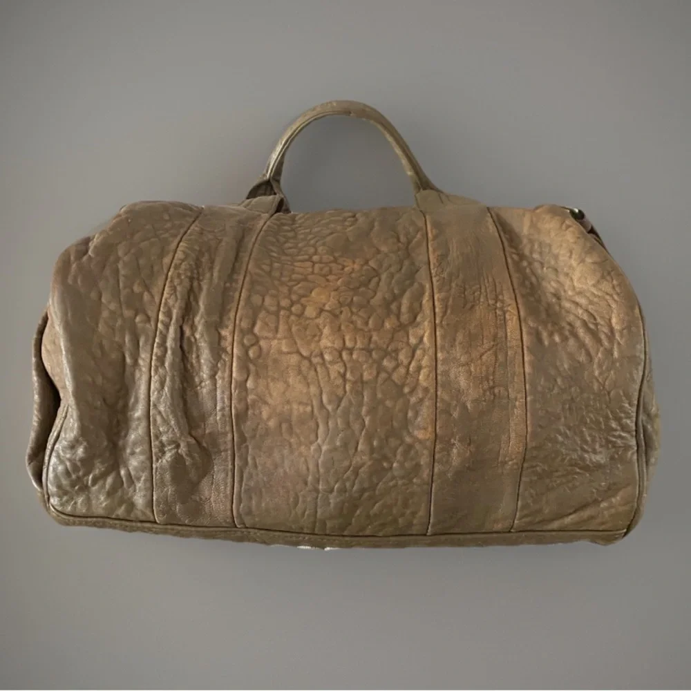 Alexander Wang Rocco Bag Mushroom Grey Pebbled Leather Silver Hardware $1295 men